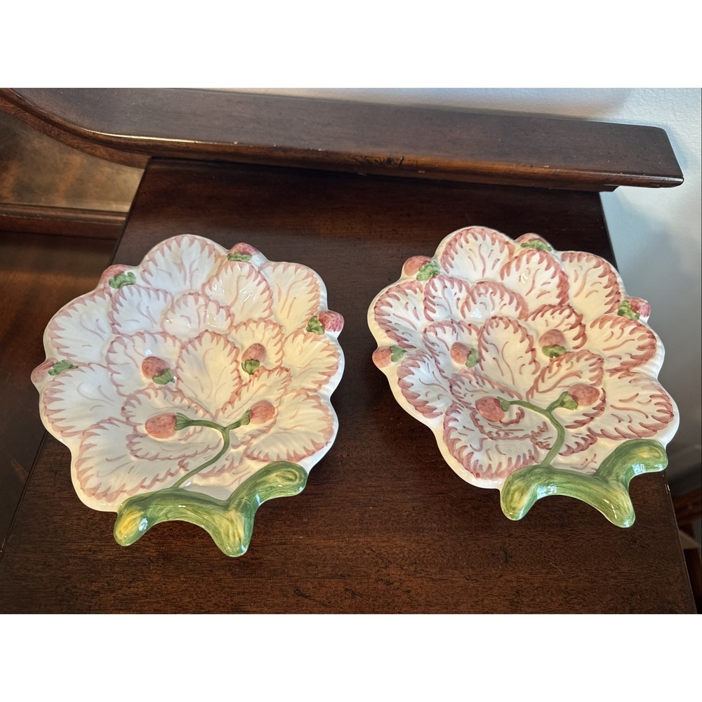 2 - Neuwirth Strawberry Dishes Pair Set